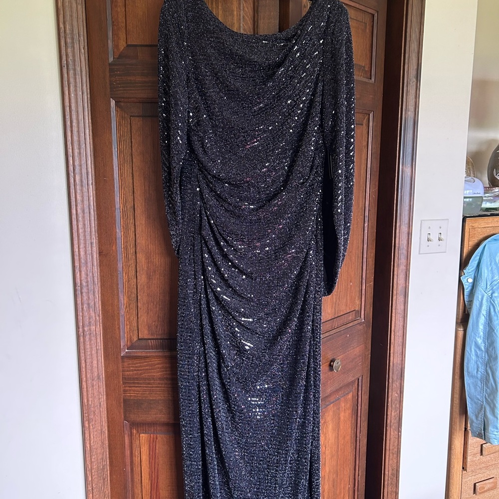 Elegant Black Sequin Dress